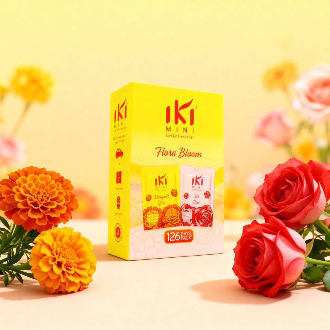 IKI MINI Gel Air Freshener – Flora Bloom Combo Pack
