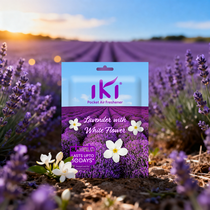 IKI Pocket Air Freshener – Lavender with White Flower