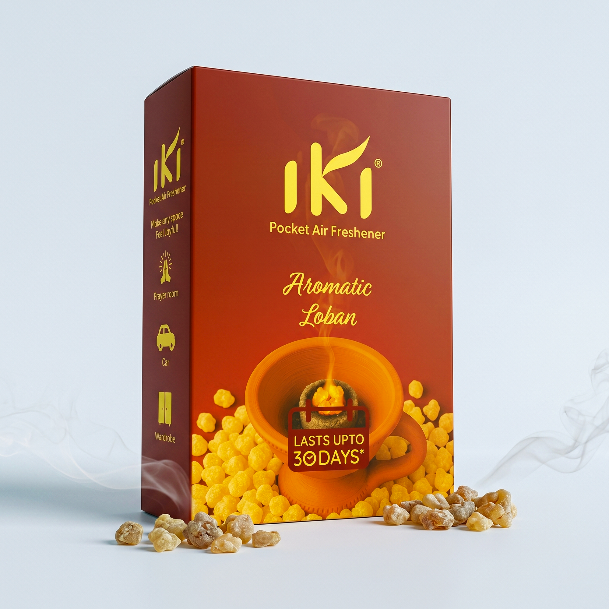 IKI Pocket Air Freshener – Aromatic Loban (Pack of 6)