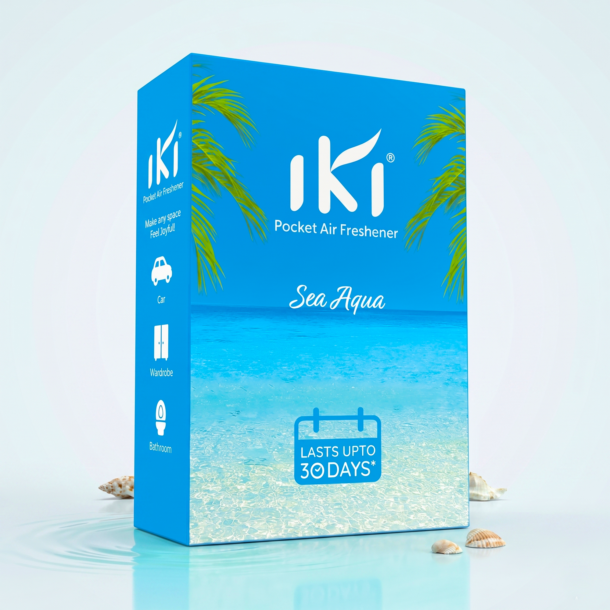 IKI Pocket Air Freshener – Sea Aqua (Pack of 6)