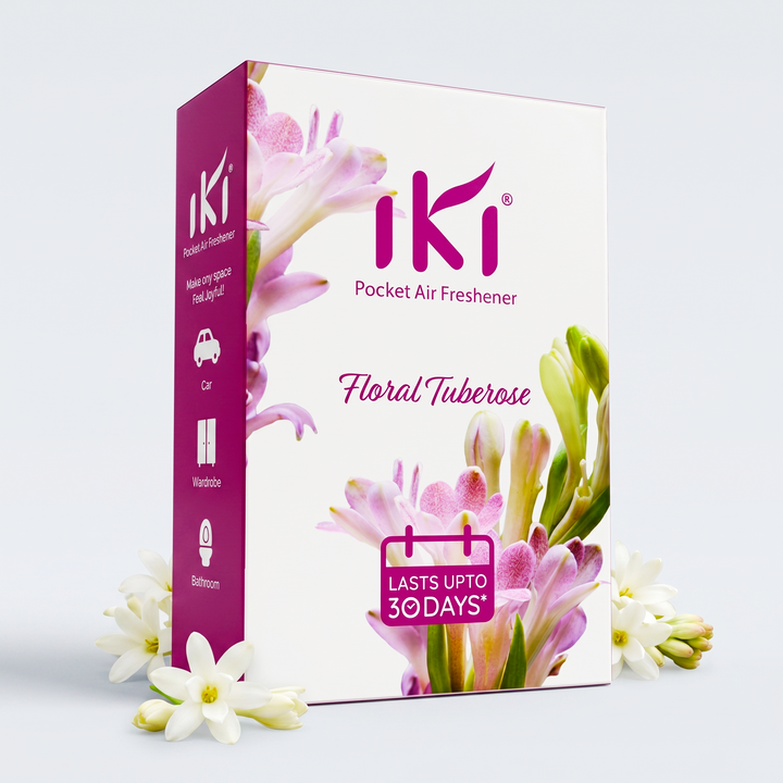 IKI Pocket Air Freshener – Floral Tuberose (Pack of 6)