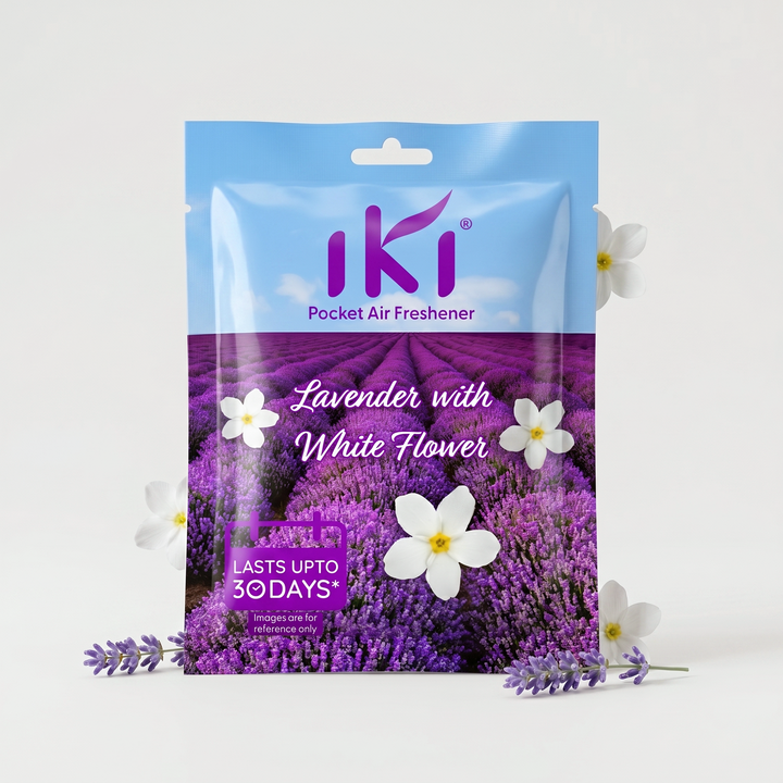 IKI Pocket Air Freshener – Lavender with White Flower